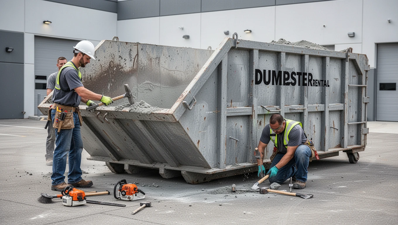 Concrete Dumpster Rental